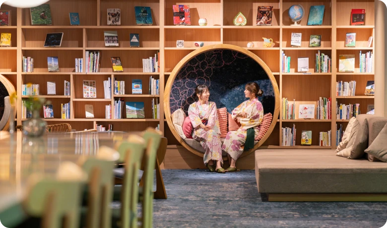 本に囲まれた特等席で読書