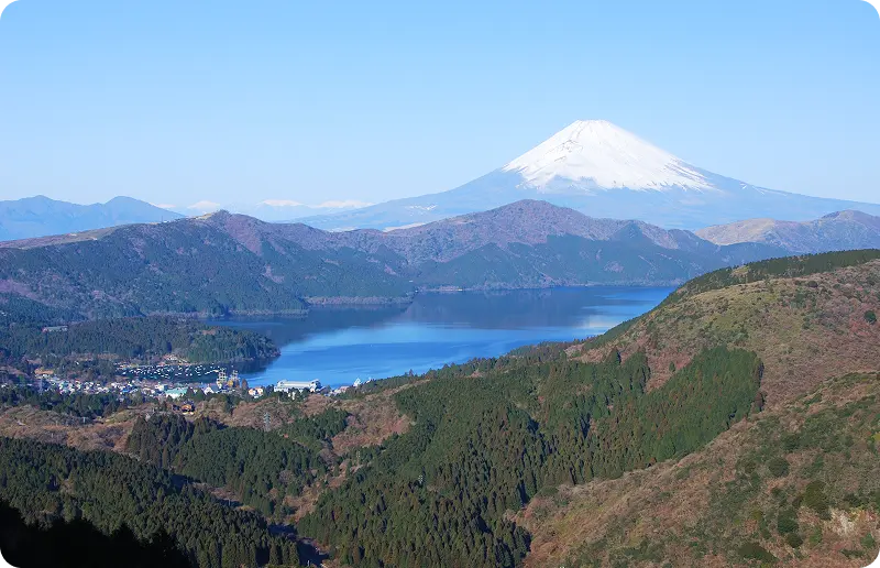 芦ノ湖と富士山